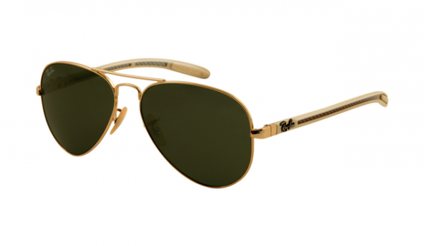 Ray Ban  RB8307 dourado lente de cristal verde