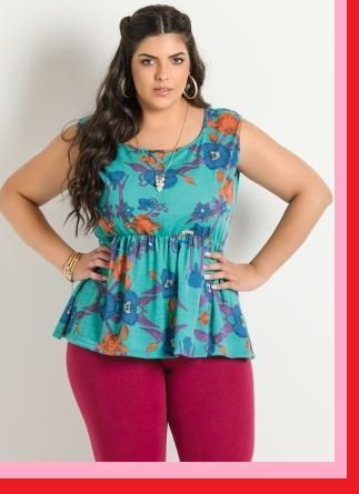 Blusa Bata Mix Flores Plus Size