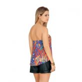 Blusa Tomara que Caia Estampado