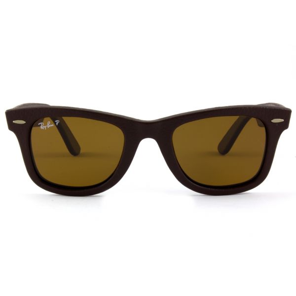 Óculos Ray-Ban RB2140QM 1153/N6 50 Wayfarer Couro Médio G15 Polarizado