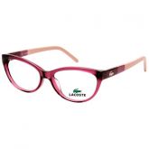 Óculos de Grau Feminino Lacoste L2677 Rosa Cristal com Rosa Claro Acetato Médio