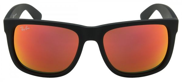 RAY BAN JUSTIN RB4165L Espelhado - Preto Fosco/Laranja - 622-6Q/55