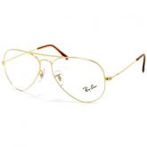 Óculos de Grau Ray-Ban - RX6049 2500 55 - Aviator - Dourado