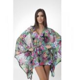 Saída de praia modelo kaftan tropicalhente