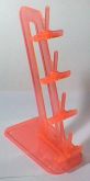 Expositor de óculos pedestal 4 lugares acrílico laranja