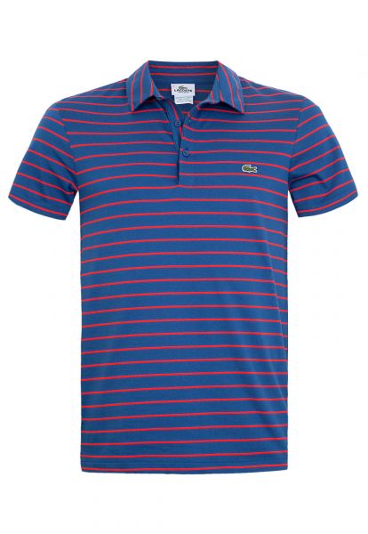 Camisa Polo Lacoste Logo Azul