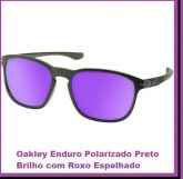 Oakley Enduro Polarizado Preto Brilho com Roxo Espelhado