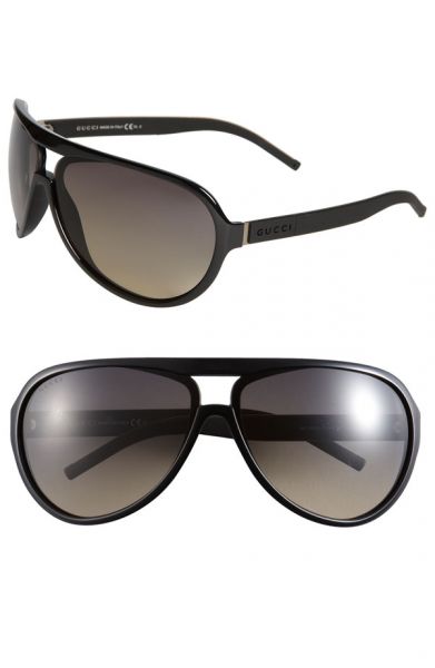 Óculos Gucci Aviator Sunglasses Black Gold