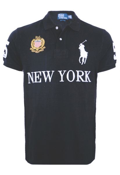 CAMISA POLO RALPH LAUREN NOVA IORQUE PRETA