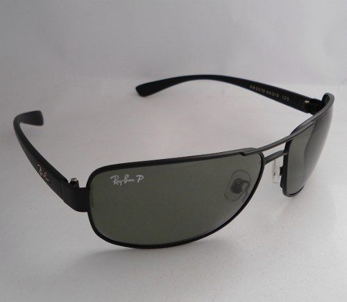 Ray Ban RB3312 Preto Polarizado Óculos Sol Masculino