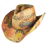 Chapéu de Palha Impressão floral