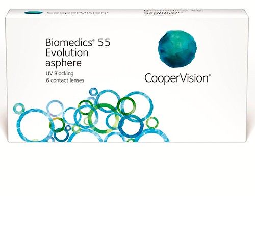 BIOMEDICS 55 EVOLUTION CAIXA COM 6 LENTES 3 PARES DO MESMO GRAU