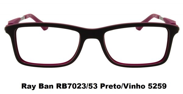 Ray Ban RB7023/53 Preto/Vinho 5259