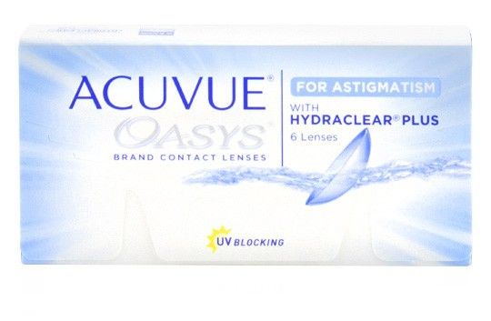 ACUVUE OASYS PARA ASTIGMATISMO CAIXA COM 6 LENTES (3 PARES) DO MESMO GRA