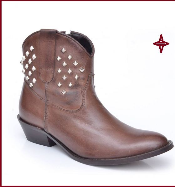 Bota Country Feminina D'Milton Rústica Chocolate