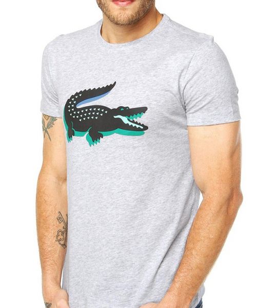 Camiseta T-shirt Lacoste Tag Cinza