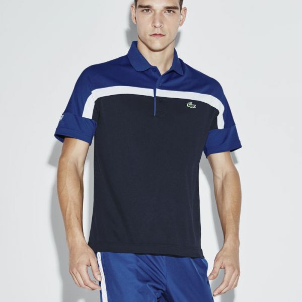 POLO LACOSTE SPORT TENNIS EM TECIDO PIQUÉ ULTRA-DRY EM COLOR BLOCKS