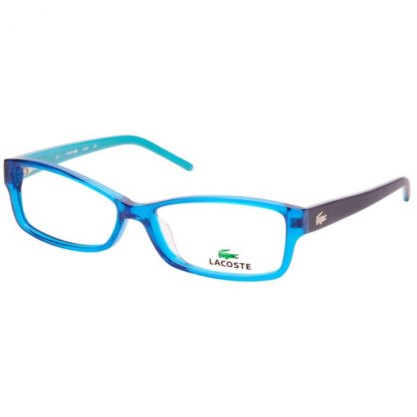 Armação Óculos de Grau Lacoste L2603 Azul Piscina Translucido Feminino