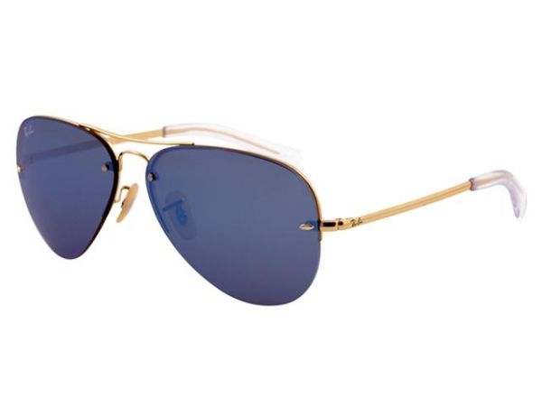 Ray Ban Metal RB3449 - Óculos de Sol Dourado e Azul
