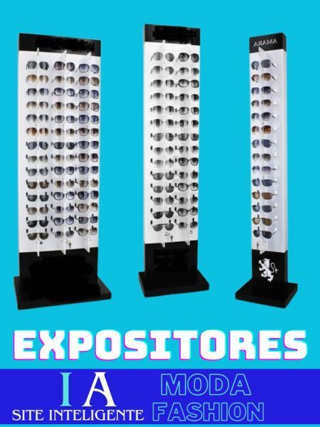 Expositor de chão com chave para 42 óculos