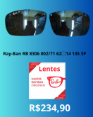 Lentes de reposição Ray-Ban RB 8306 002/71