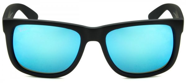 RAY BAN JUSTIN RB4165L Espelhado - Preto Fosco - 622-55/55