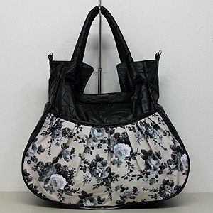 Bolsa People Preta Estampada