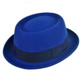 Chapéu Unissex Azul-Pork Pie Hat Darron