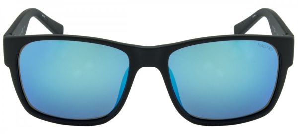 Óculos de sol Nautica N6195S - Espelhado - Preto fosco/Azul - 005/56