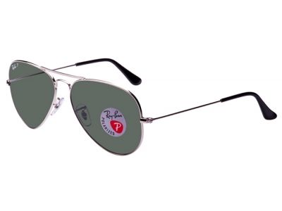 Ray Ban Aviador Large Metal Polarizado Médio RB3025 Prata