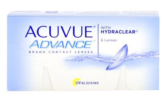 ACUVUE ADVANCE COM HYDRACLEAR CAIXA COM 6 LENTES 3 PARES DO MESMO GRAU