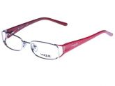 Armação de óculos Vogue VO 3671-B Prata com Vermelho