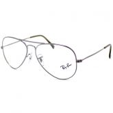 Óculos de Grau Ray-Ban - RX6049 2502 55 - Aviator - Grafite