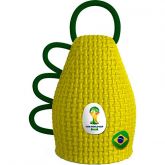 Caxirola Simples Copa  Brasil Amarela