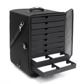 Mala expositora para 108 óculos com rodinhas