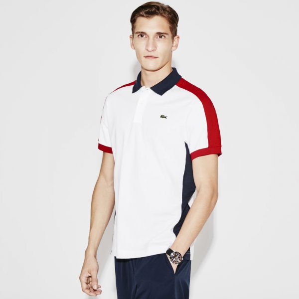 POLO REGULAR FIT LACOSTE SPORT DE TRICOT ULTRALEVE TRICOLOR