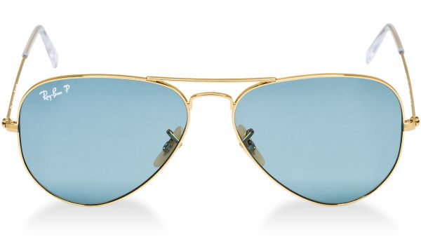 Óculos de Sol Ray Ban RB3025 Aviador Polarizado Dourado/Azul