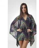 Saída de praia modelo kaftan Neon