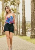 Blusa Tomara que Caia Estampado