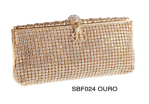 Clutch Feminina de Cristais