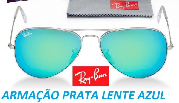 Óculos Ray Ban RB 3025 Azul Espelhado