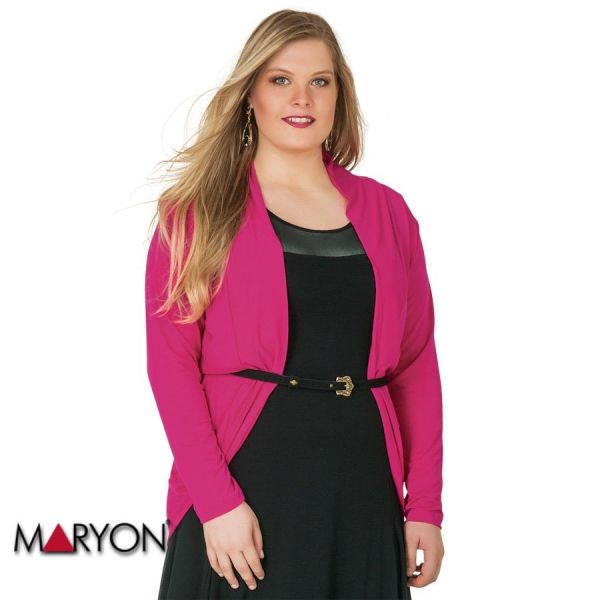 Casaquinho Casual Pink Plus Size