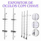 KIT 10 Expositor de Óculos com chave