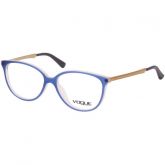 Óculos de Grau Vogue VO2866 Azul Translúcido Fosco com Grafite Feminino Acetato Médio