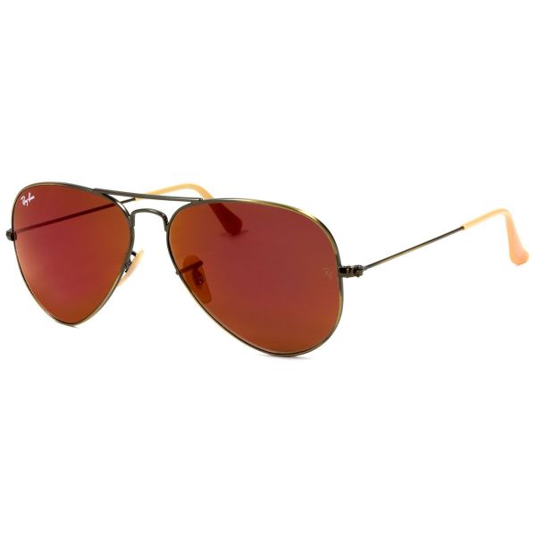 Ray-Ban RB3025 167/2K 58 Aviator Médio Vermelho Espelhado - Óculos de Sol