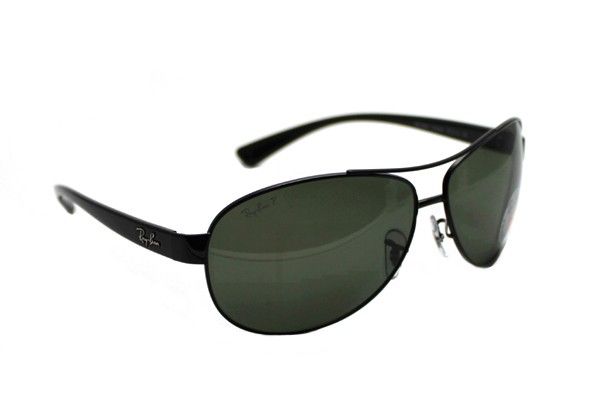 Óculos Ray Ban Metal Preto Fosco RB3386  55 POLARIZADO