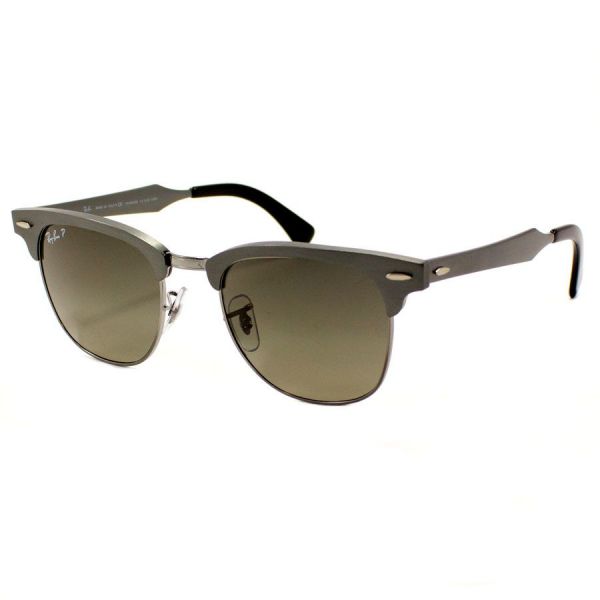 Ray-Ban RB3507 138/M8 51 Clubmaster Aluminum Médio Cinza Polarizado - Óculos de Sol