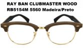 RAY BAN CLUBMASTER WOOD RB5154M 5560 Madeira/Preto