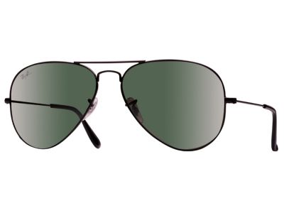 Ray Ban Aviador Large Metal Médio RB3025 55 Preto Brilho