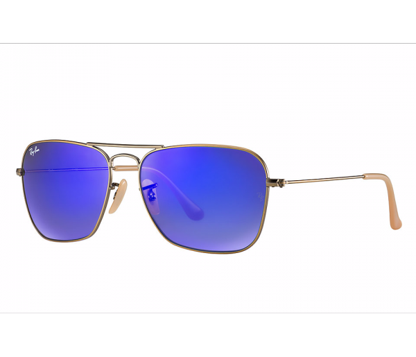 Óculos de Sol Ray Ban Caravan RB 3136 167 68 Azul Espelhado